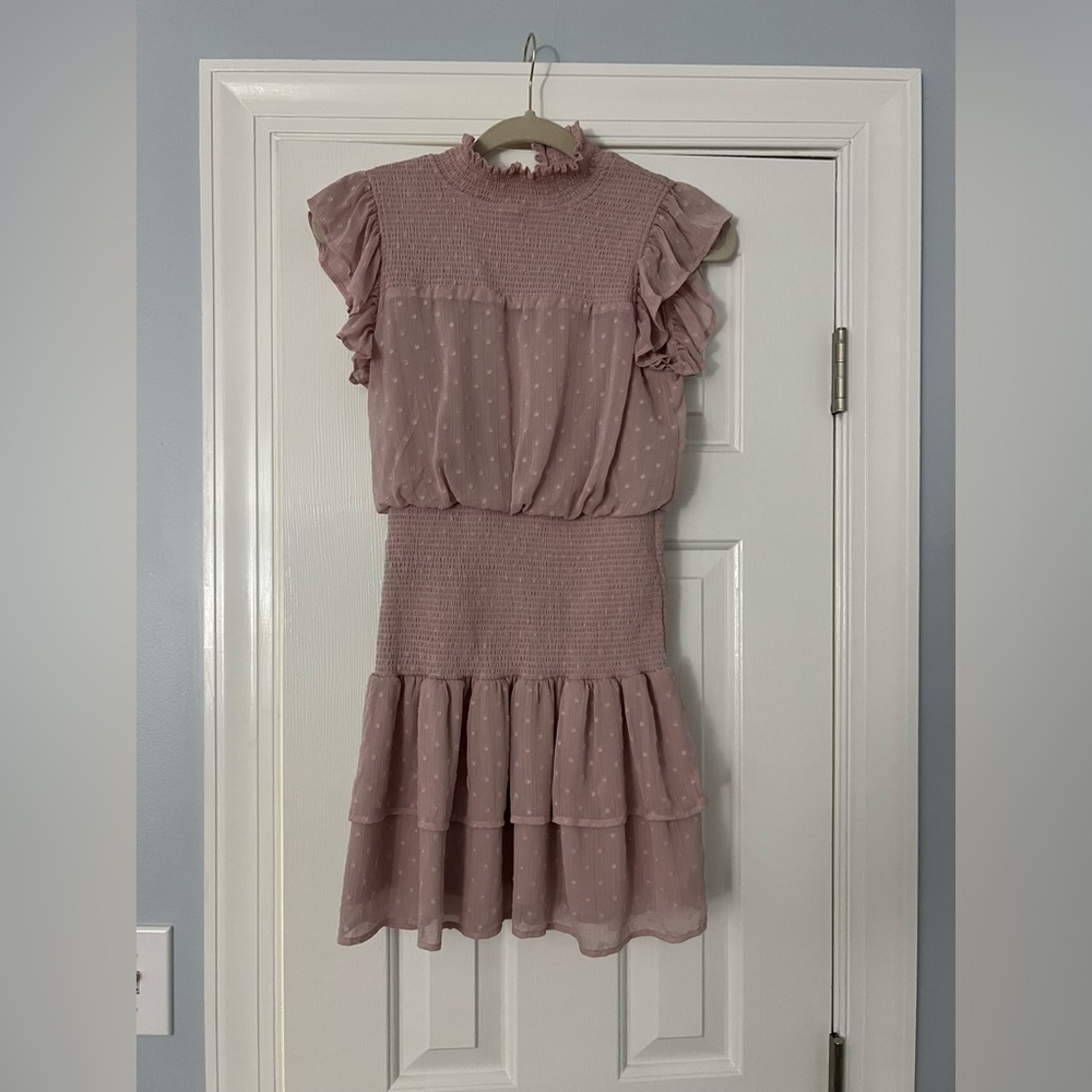Aqua pink mini dress